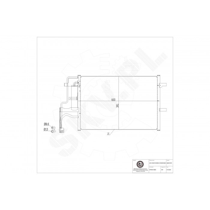 Condenseur de clim pour Mazda 3 5 BP4K61480A radiateur de climatisation