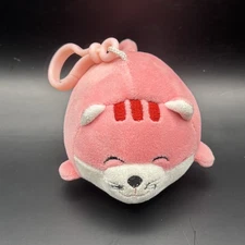 Smoochy Pals Kitty Keychain, Bag-Chain 4" Plush Stuffed Pink E1-223