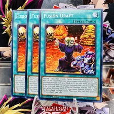 3x Yugioh Playset Fusion Draft DOOD-EN070 Common 1st Ed Near Mint