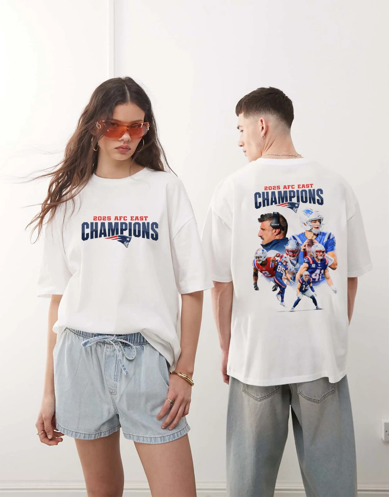 New England Patriots 2025 AFC East Division Champions Two Tshirt
