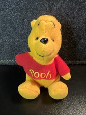 Vintage Disney Winnie the Pooh Plush Zippered Pouch Keychain 4.5" 87429