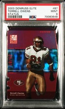 2003 DONRUSS ELITE STATUS #87 TERRELL OWENS 25/81 PSA 9 MINT 49ERS