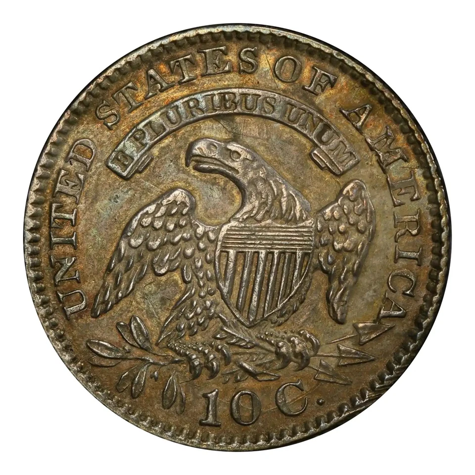 1828 Capped Bust Dime PCGS AU-55 Small Date - Image 2 of 4