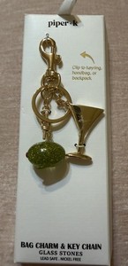 Piper K Martini Olive Keychain Charm