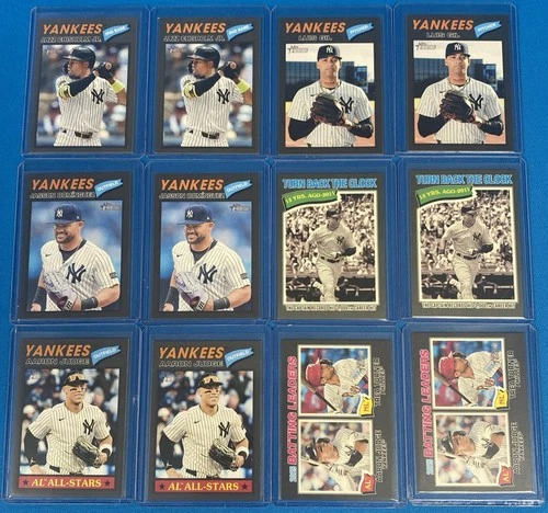 2026 Topps Heritage SP Gray Border Yankees 12 Card Lot Aaron Judge X4 Jeter X2
