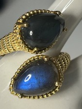 10ct Labradorite Gemstone Ring TJC Evermore Gold Plated