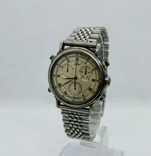 Citizen La Mer Roman Dial Chronograph Men's Silver Used CA1206