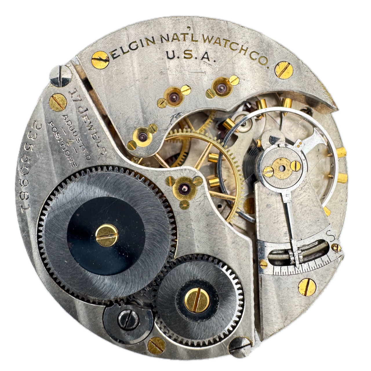 Antique 16s 1921 Elgin 17 Jewel Mechanical Pocket Watch Movement 466 USA