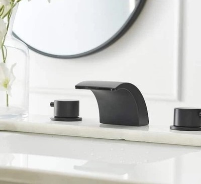 BWE 8 in. Waterfall Widespread 2-Handle Bathroom Faucet
