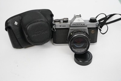 Pentax K1000 Spiegelreflexkamera 35mm + 55m 2 + 28mm Vivitar 2.8 + Tamron 70-150