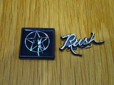 Vintage Original 2 Different Rush Rock Music Band Plastic Badges