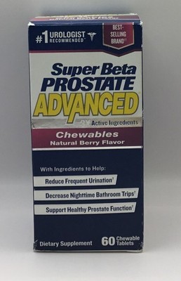 Super Beta Prostate Advanced Natural Berry Chewables 60 Tablets Exp 09/26