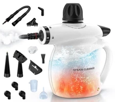 Steam Cleaner, Pressurized Handheld 13pcs Multi-Purpose Natural Deep Cleaning...