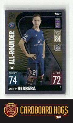 2021-22 Match Attax Champ & Euro Lg #145 Ander Herrera PSG All-Rounder