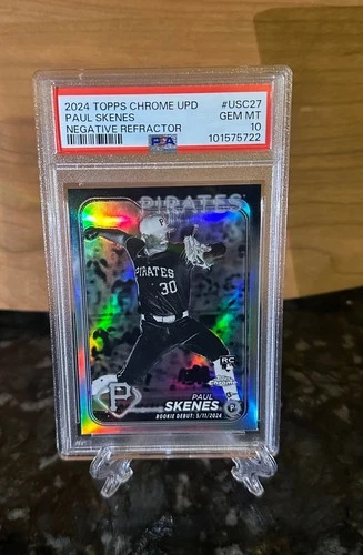 2024 Topps Chrome Update Rookie Debut Paul Skenes PSA 10 Negative Refractor