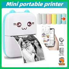 ✅ Mini Imprimante Thermique Bluetooth 58mm Sans Fil Android iOS Étiquettes Kawai
