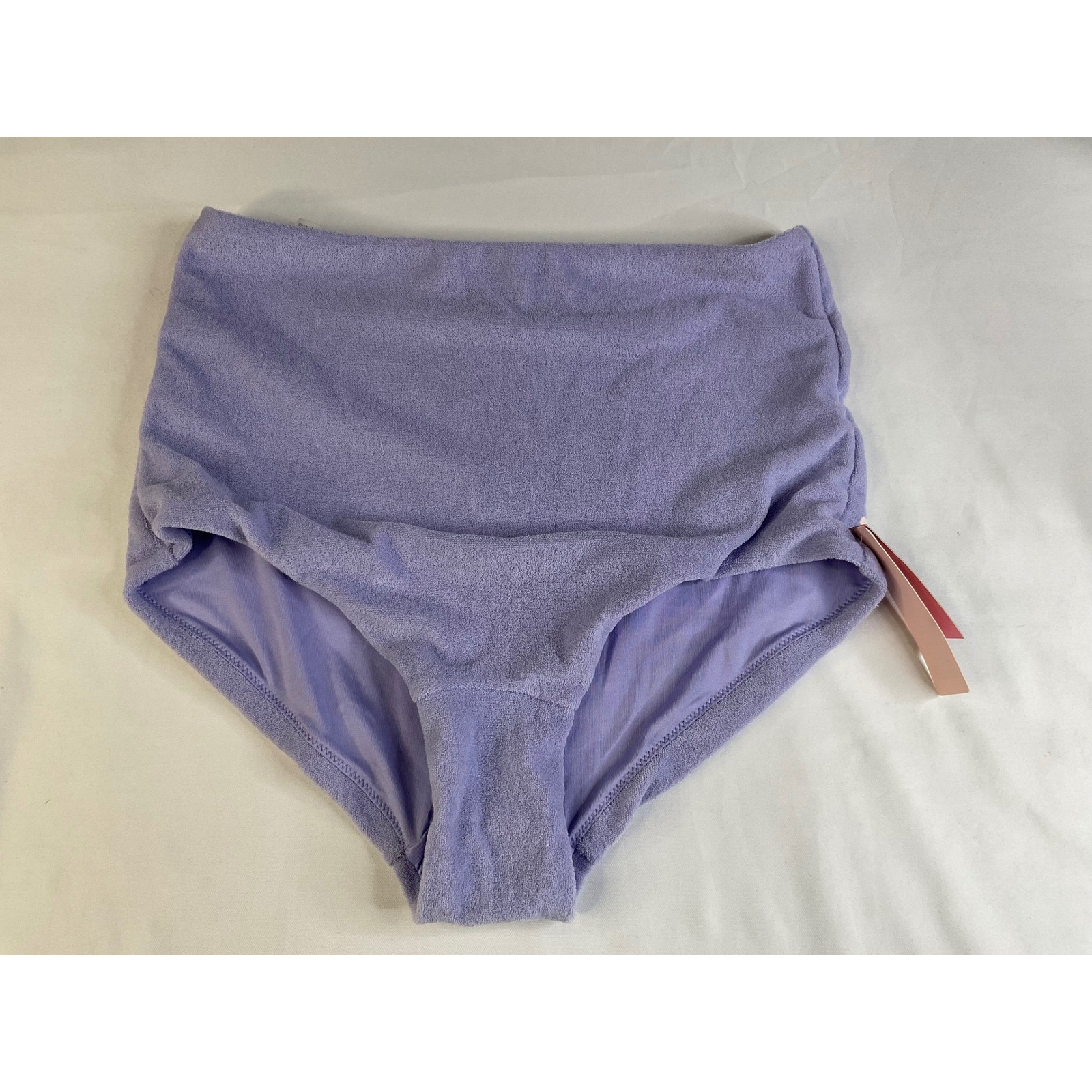 Victoria's Secret Swim Lavender Terry Cloth High Waist Bikini Bottom Small NWT