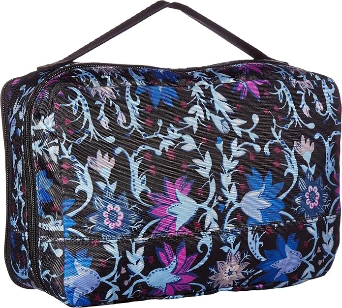 Estuche grande para rubor y cepillo Vera Bradley Bramble Vines azul y púrpura - Nuevo Foto 2 de 4