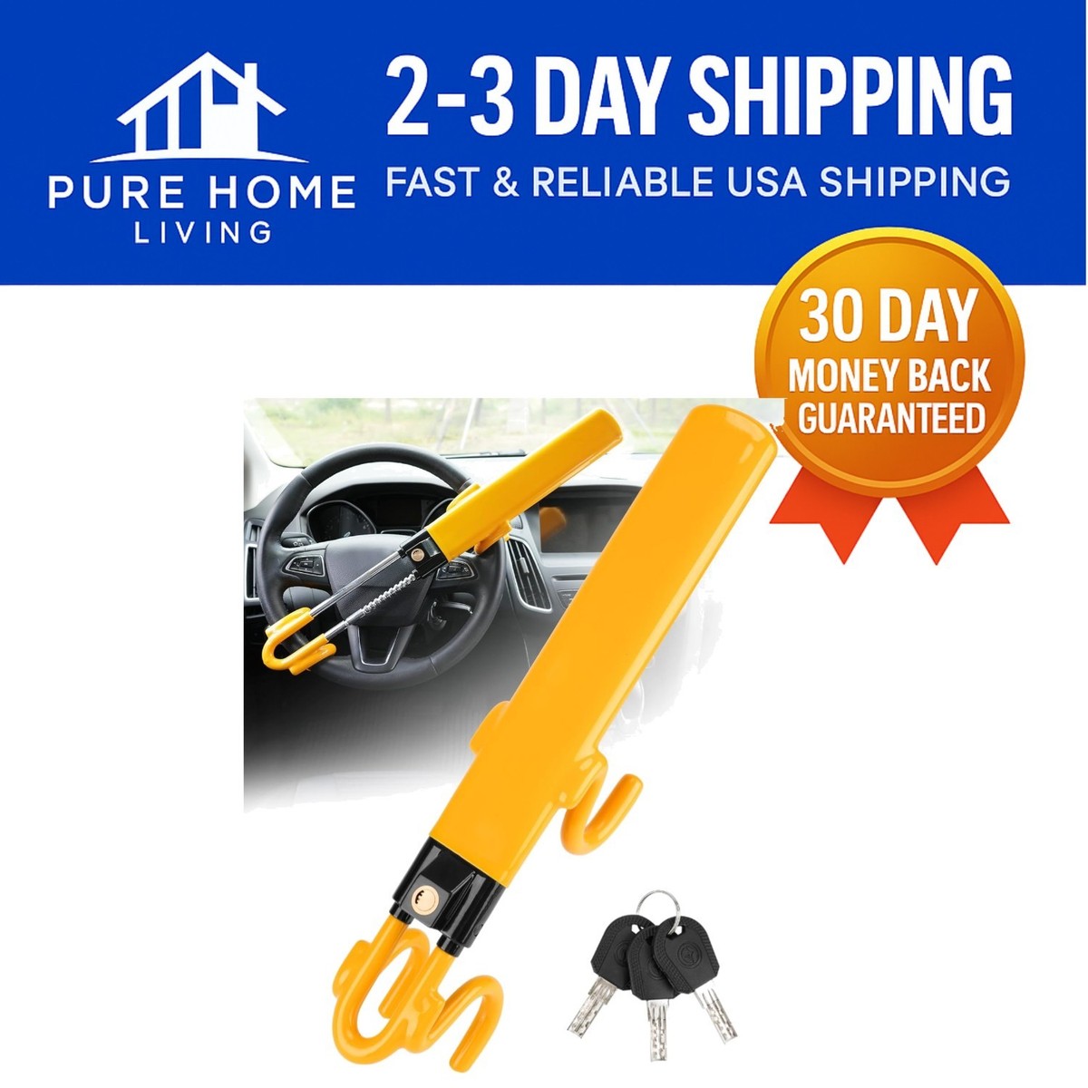 Steering Wheel Lock, For Benz GLB X247 2019-2024, Car Lock Steering - View #9