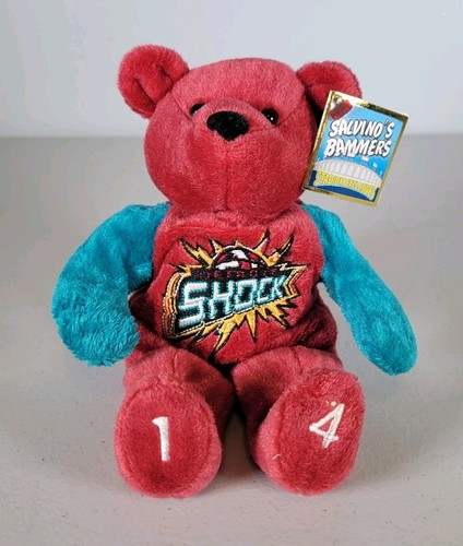 Salvino's Bammers Detroit Shock Bear Beanie Plush Dee Shocker WNBA Vintage 