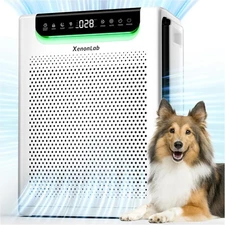XenonLab Air Purifier, Large Room up to 2600 Ft², Washable Filters, HAP607 White