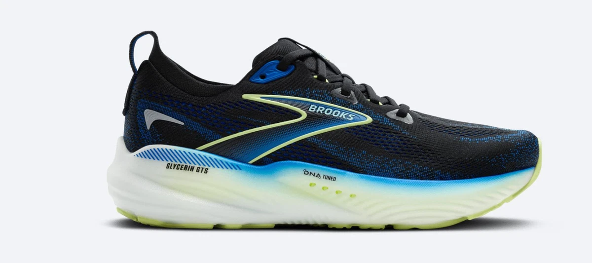 Brooks Glycerin 22 Shoes Mens Sz 10 Black Cobalt Neo Yellow Running Athletic #61 Brooks Glycerin v21 Running Shoes (Men main image 3