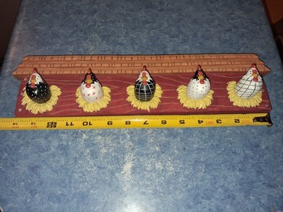 Terrys Village SGC 91/2807 Resin Chicken Peg Rack Vintage Country Decor NEW