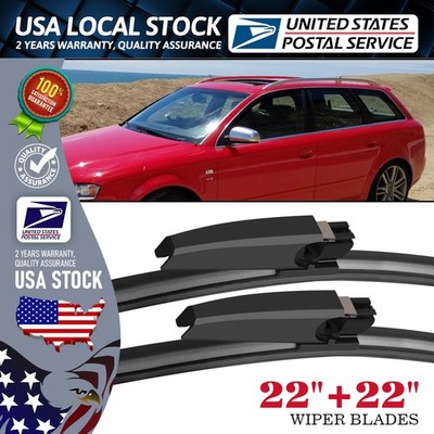 Clean Smooth 22''22'''Front Car Wiper Blades Soft Rubber Brushes Windscreen