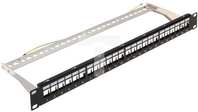 Patchpanel RACK 19 Zoll 24xKEYSTONE PP-24/FX/C