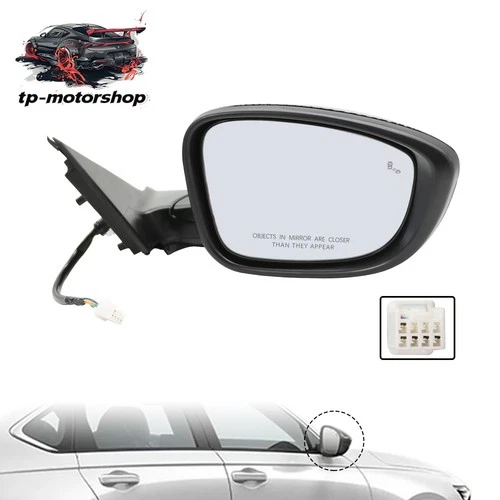 Passenger Side Door Mirror For 2023 Accord Hybrid Sport Sport-L with Blind Spot