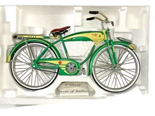 1952 Columbia Die-Cast Replica RX5 Bicycle, Green & Cream, w/ COA & Original Box