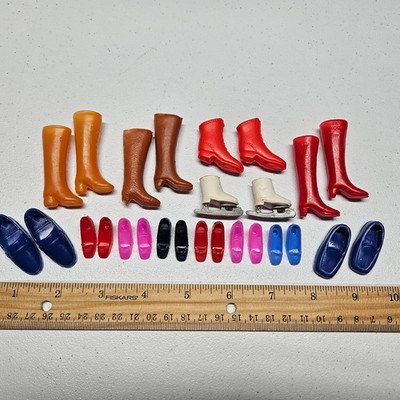 Vintage BARBIE KEN SHOES LOT - 1960s 1970s Boots Heels Skates - Hong Kong Taiwan