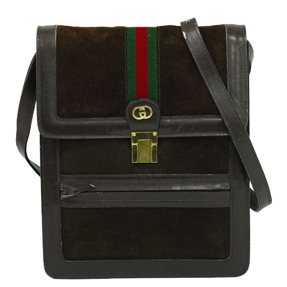 GUCCI Sherry Line Suede Leather Shoulder Bag Pochette 951796