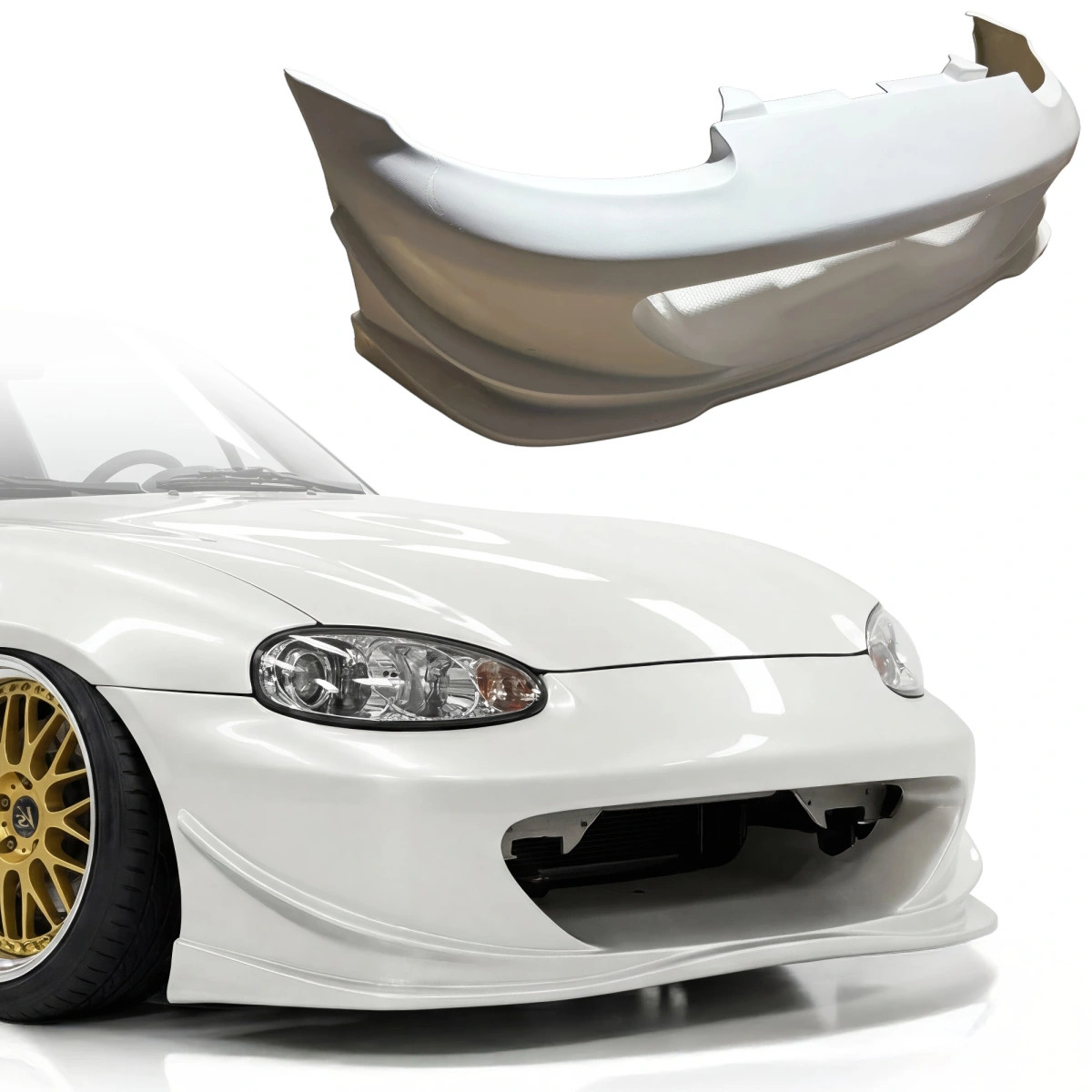 ModeloDrive FRP GVAR Front Bumper 1pc (NB2) for Miata Mazda 01-05