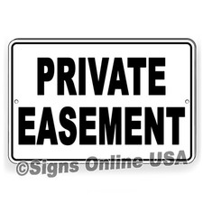 Private Easement Sign Or Decal do not enter road keep out warning stop property