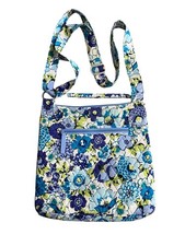 Borsa a tracolla Vera Bradley Blueberry Blooms trapuntata hipster blu floreale borsetta