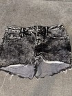 RSQ Vintage High Rise Distressed Black Acid Wash Denim Shorts Size 24 — photo 1