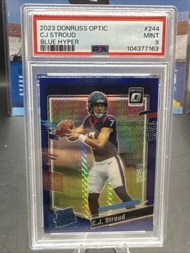 2023 Panini Donruss Optic - Rated Rookie C.J. Stroud #244 Blue Hyper Prizm (RC)