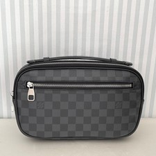 Borsa a tracolla Louis Vuitton N41289 Ambler Damier in tela grafite CA4184