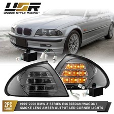 Depo Amber Led Lci Smoke Chrome Corner Signal Lights For 99-01 Bmw E46 4d 5d Depo Amber Led Lci Smoke Chrome Corner Signal Lights For 99-01 Bmw E46 4d 5d