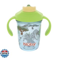 Nuby Multi-Function 2-in-1 Toddler Cup with 360  Weighted Straw and Hard Spou