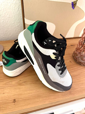 Armani Exchange Herren Low Top Sneaker Sportschuh mehrfarbig Schnürung EU 40,5