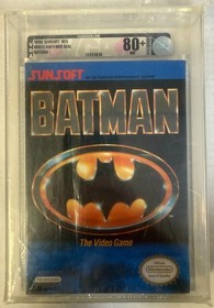 Batman The Video Game ~ 1990 Sunsoft ~ NES ~ VGA 80+ NM ~ White Nintendo Seal