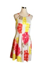 Calvin Klein Women’s Floral Sleeveless Fit & Flare Halter Wedding Guest Dress