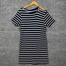 Monrow T-Shirt Dress Womens M Breton Stripe Preppy Coastal USA Made Clean Girl