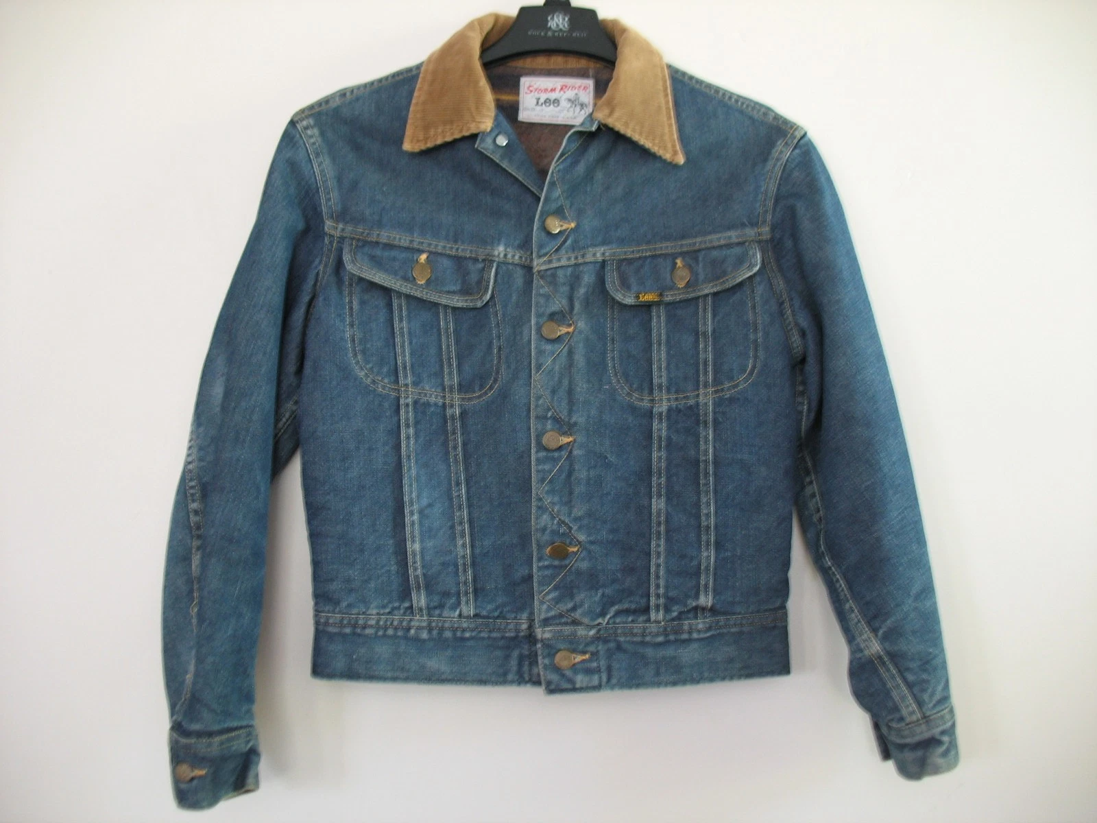 VTG 60s/70s Lee Storm Rider Jacket Size 36 (Sz S) Dark Blue Union Made In USA