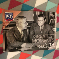 #2 Babe Ruth Yankees 5x7 04/49 made 2019 Topps 150 Years of Greatest Moments