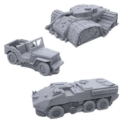 Broken Vehicles, Tabletop 28mm Miniatures Wargame, 3D Printed and Paintable