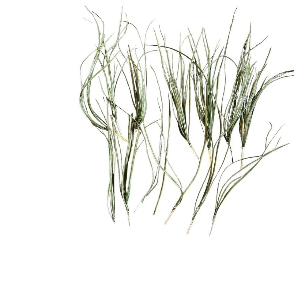 Lote de 13 tallos de césped verde artificial arreglo ramo selecciones de varios tamaños Foto 3 de 4