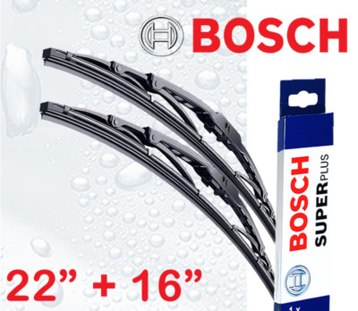 Bosch Super+ Replacement Front Screen Windscreen Wiper Blades + Wurth Screen Wash Avantime 2001-2003
